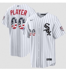 Men's Chicago White Sox Active Player Custom White 2026 All-Star Edition Stars & Stripes & USA 250 Fourth of July Home Stadium Stitched Baseball Jersey