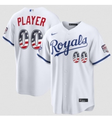 Men's Kansas City Royals Active Player Custom White 2026 All-Star Edition Stars & Stripes & USA 250 Fourth of July Home Stadium Stitched Baseball Jersey