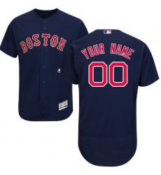 Men's Boston Red Sox Majestic Alternate Navy Flex Base Authentic Collection Custom Jersey