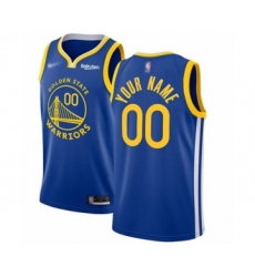 Men's Golden State Warriors Customized Authentic Royal Finished Basketball Jersey - Icon Edition