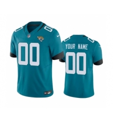 Men's Jacksonville Jaguars Active Player Custom Teal 2023 F.U.S.E Vapor Untouchable Limited Stitched Jersey