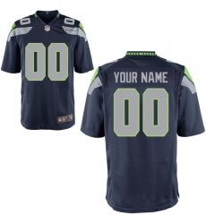 Men's Seattle Seahawks Nike College Navy Custom Game Jersey