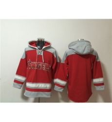 Men's Los Angeles Angels Blank Red Ageless Must-Have Lace-Up Pullover Hoodie