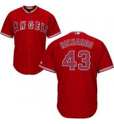 Youth Majestic Los Angeles Angels of Anaheim #43 Garrett Richards Replica Red Alternate Cool Base MLB Jersey
