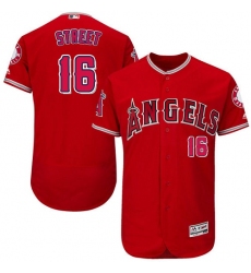 Men's Majestic Los Angeles Angels of Anaheim #16 Huston Street Authentic Red Alternate Cool Base MLB Jersey