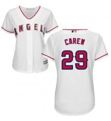 Women's Majestic Los Angeles Angels of Anaheim #29 Rod Carew Authentic White Home Cool Base MLB Jersey