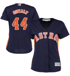 Women's Majestic Houston Astros #44 Roy Oswalt Authentic Navy Blue Alternate Cool Base MLB Jersey