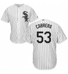 Youth Majestic Chicago White Sox #53 Melky Cabrera Authentic White Home Cool Base MLB Jersey
