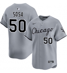 Men's Chicago White Sox #50 Lenyn Sosa Gray 2025 Limited Stitched Baseball Jersey