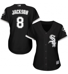 Women's Majestic Chicago White Sox #8 Bo Jackson Authentic Black Alternate Home Cool Base MLB Jersey