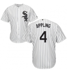 Men's Majestic Chicago White Sox #4 Luke Appling White Home Flex Base Authentic Collection MLB Jersey