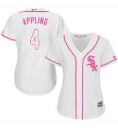 Women's Majestic Chicago White Sox #4 Luke Appling Authentic White Fashion Cool Base MLB Jersey