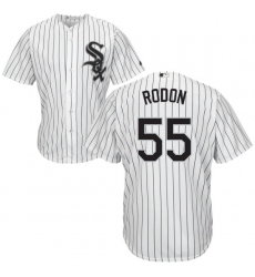 Youth Majestic Chicago White Sox #55 Carlos Rodon Authentic White Home Cool Base MLB Jersey