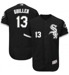 Men's Majestic Chicago White Sox #13 Ozzie Guillen Black Flexbase Authentic Collection MLB Jersey