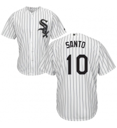 Youth Majestic Chicago White Sox #10 Ron Santo Replica White Home Cool Base MLB Jersey