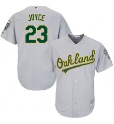 Youth Majestic Oakland Athletics #23 Matt Joyce Authentic Grey Road Cool Base MLB Jersey