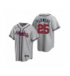 Women Atlanta Braves #25 Tyler Flowers Nike Gray 2020 Replica Road Jersey