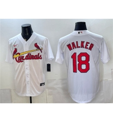 Men's St. Louis Cardinals #18 Jordan Walker White Home Stitched Baseball Jersey