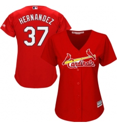 Women's Majestic St. Louis Cardinals #37 Keith Hernandez Authentic Red Alternate Cool Base MLB Jersey