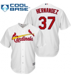 Youth Majestic St. Louis Cardinals #37 Keith Hernandez Authentic White Home Cool Base MLB Jersey