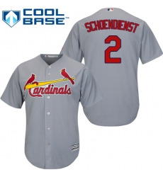 Youth Majestic St. Louis Cardinals #2 Red Schoendienst Replica Grey Road Cool Base MLB Jersey