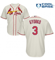 Men's Majestic St. Louis Cardinals #3 Jedd Gyorko Replica Cream Alternate Cool Base MLB Jersey