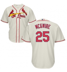Men's Majestic St. Louis Cardinals #25 Mark McGwire Replica Cream Alternate Cool Base MLB Jersey