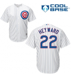 Youth Majestic Chicago Cubs #22 Jason Heyward Authentic White Home Cool Base MLB Jersey