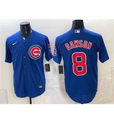 Men's Chicago Cubs #8 Andre Dawson Royal Stitched Baseball Jersey