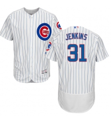 Men's Majestic Chicago Cubs #31 Fergie Jenkins White Home Flex Base Authentic Collection MLB Jersey