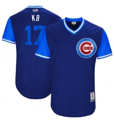 Men's Majestic Chicago Cubs #17 Kris Bryant 