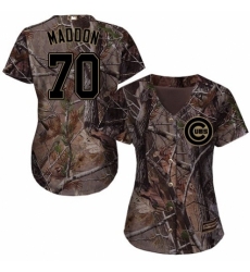 Women's Majestic Chicago Cubs #70 Joe Maddon Authentic Camo Realtree Collection Flex Base MLB Jersey