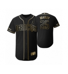 Men's 2019 Golden Edition Arizona Diamondbacks Black #25 Archie Bradley Flex Base Jersey