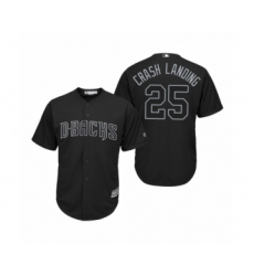 Men's Arizona Diamondbacks #25 Archie Bradley Crash Landing Black 2019 Players' Weekend Replica Jersey