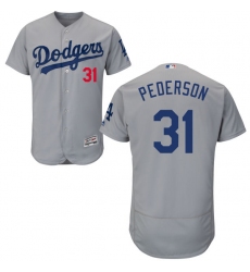 Men's Majestic Los Angeles Dodgers #31 Joc Pederson Gray Alternate Road Flexbase Authentic Collection MLB Jersey