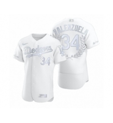 Men's Fernando Valenzuela #34 Los Angeles Dodgers White Awards Collection NL Cy Young Jersey