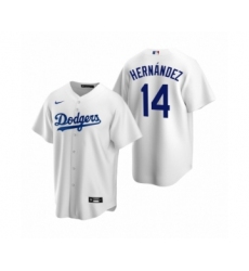 Men's Los Angeles Dodgers #14 Enrique Hernandez Nike White Replica Home Jersey
