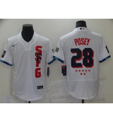 Men's San Francisco Giants #28 Buster Posey Nike White 2021 MLB All-Star Game Replica Jersey