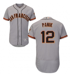 Men's Majestic San Francisco Giants #12 Joe Panik Grey Road Flex Base Authentic Collection MLB Jersey