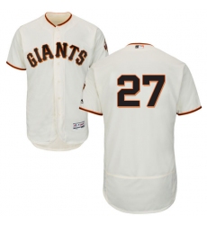 Men's Majestic San Francisco Giants #27 Juan Marichal Cream Home Flex Base Authentic Collection MLB Jersey