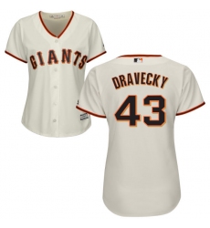 Women's Majestic San Francisco Giants #43 Dave Dravecky Replica Cream Home Cool Base MLB Jersey