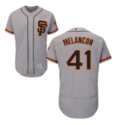 Men's Majestic San Francisco Giants #41 Mark Melancon Gray Flexbase Authentic Collection MLB Jersey