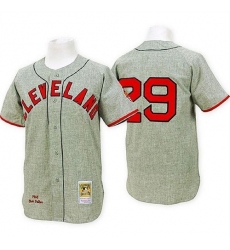 Men's Mitchell and Ness 1948 Cleveland Indians #29 Satchel Paige Replica Grey Throwback MLB Jersey