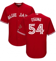 Youth Majestic Toronto Blue Jays #54 Roberto Osuna Replica Scarlet Alternate MLB Jersey