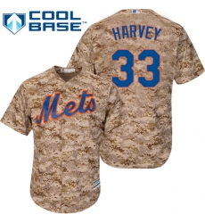 Men's Majestic New York Mets #33 Matt Harvey Authentic Camo Alternate Cool Base MLB Jersey