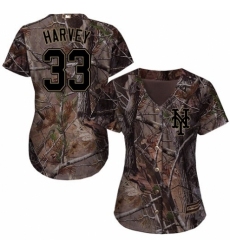 Women's Majestic New York Mets #33 Matt Harvey Authentic Camo Realtree Collection Flex Base MLB Jersey