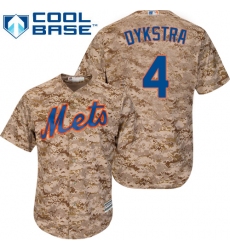Men's Majestic New York Mets #4 Lenny Dykstra Authentic Camo Alternate Cool Base MLB Jersey