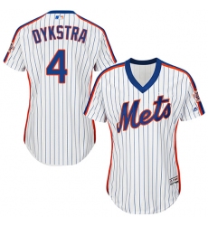 Women's Majestic New York Mets #4 Lenny Dykstra Authentic White Alternate Cool Base MLB Jersey