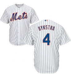 Youth Majestic New York Mets #4 Lenny Dykstra Replica White Home Cool Base MLB Jersey