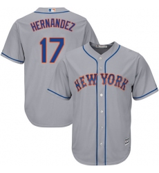 Youth Majestic New York Mets #17 Keith Hernandez Authentic Grey Road Cool Base MLB Jersey